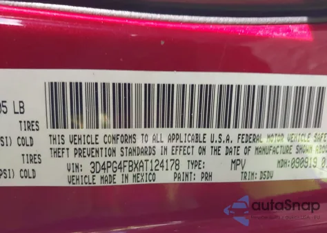 2010 Dodge Journey Se из США, поврежденный, VIN 3D4PG4FBXAT124178